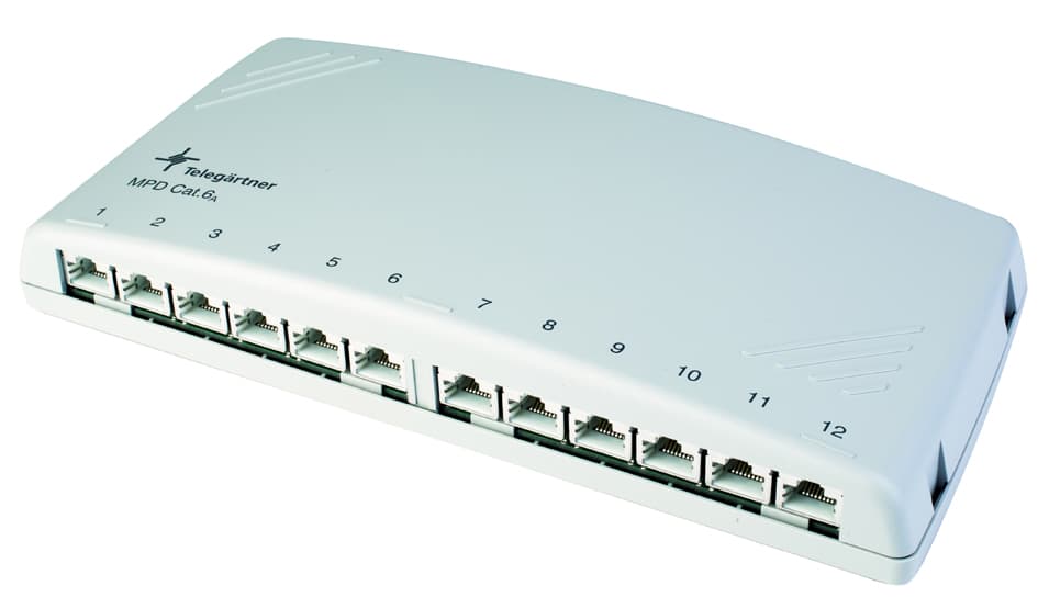 Telegärtner Modular Patch Verteiler Kat.6a, 12 X Rj45