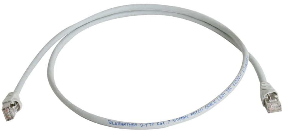 Telegärtner Patchkabel, Kat.6a (Tief), S/Ftp, 7,5 M, Weiß