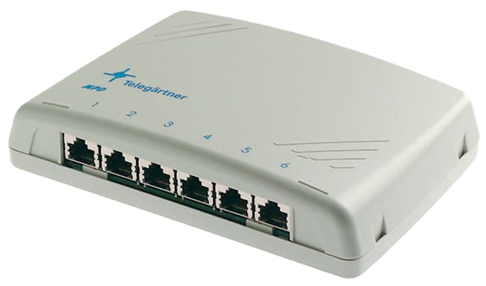 Telegärtner Modular Patch Verteiler Kat.6a(Tief), 6 X Rj45