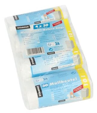 Starpak Mülleimerbeutel Hdpe, 10 Liter, Transparent