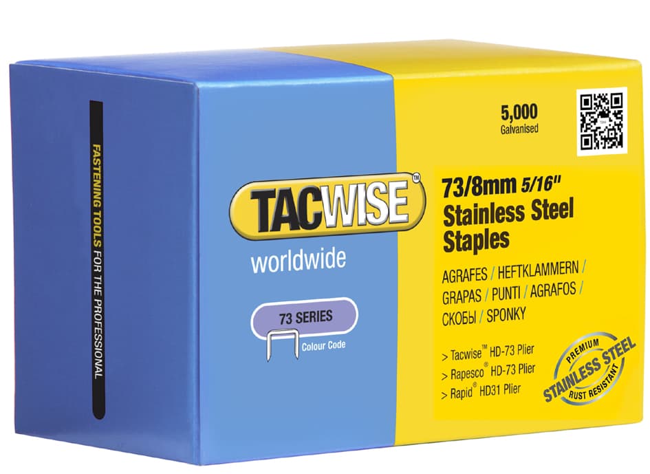 Tacwise Heftklammern 73/8 Mm, Edelstahl, 5.000 Stück