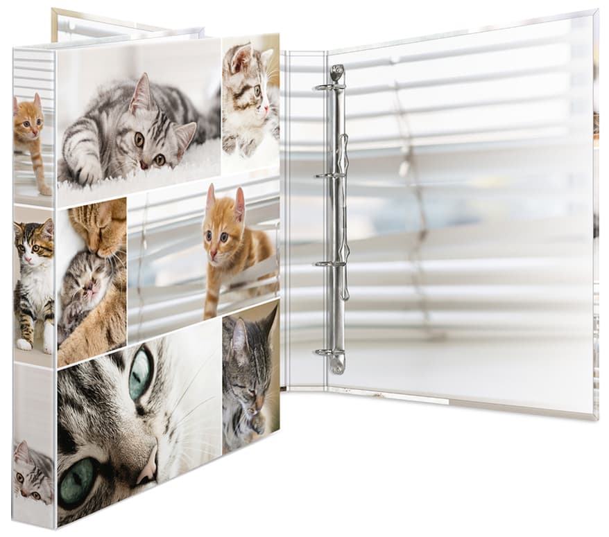Herma Ringbuch , Katzen, , Din A4, 4-Ring-Mechanik