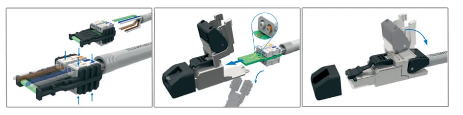 Telegärtner Rj45-Steckverbinder Mfp8 T568b Kat.6a (Tief)