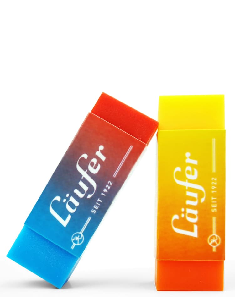 Läufer Kunststoff-Radierer Plast Color, 2er Blisterkarte