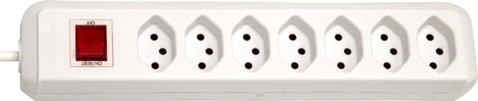 Brennenstuhl Schweizer Steckdosenleiste Clever-Line, 7-Fach