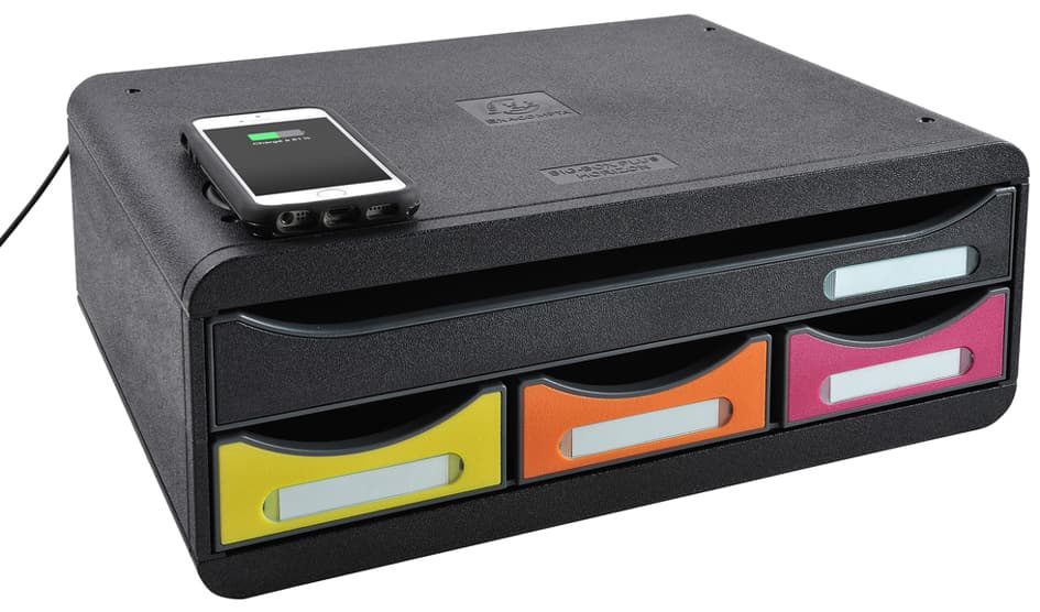 Exacompta Schubladenbox Toolbox Mini Qi, 4 Schübe, Harlekin