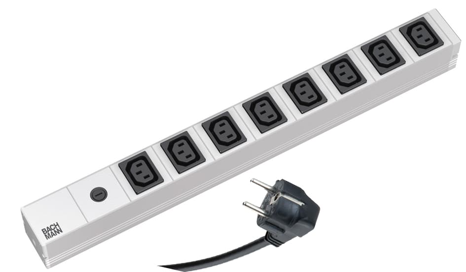 Bachmann 19,  Kaltgeräte-Steckdosenleiste, 8-Fach