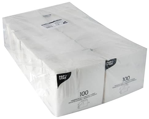 Papstar Lunch-Servietten, 330 X 330 Mm, 1-Lagig, Weiß