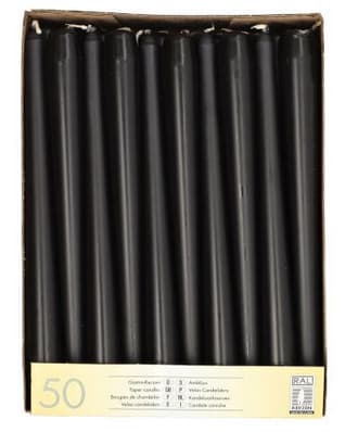 Starpak Leuchterkerzen, 22 Mm, Schwarz, 50er Pack