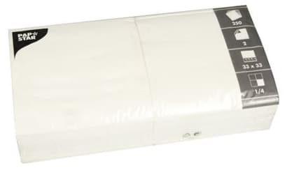 Papstar Lunch-Servietten, 330 X 330 Mm, 2-Lagig, Weiß