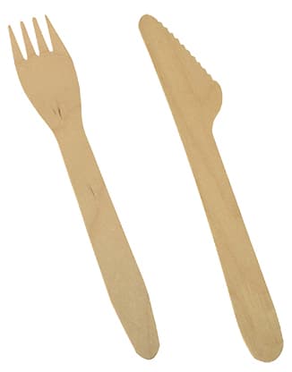 Papstar Holz-Besteck , Pure, , Länge: 165 Mm, 500er