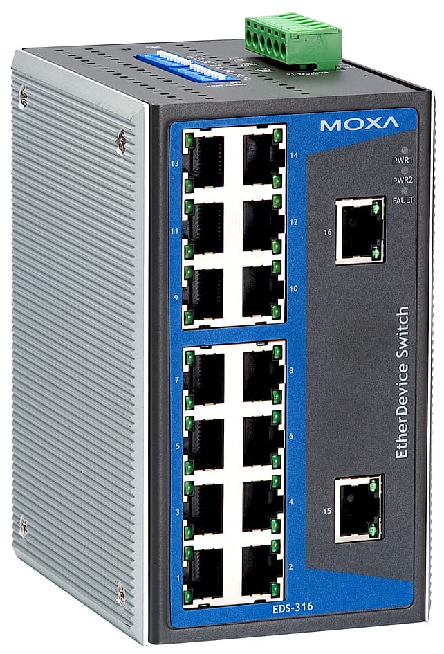 Moxa Unmanaged Industrial Ethernet Switch, 4 Port