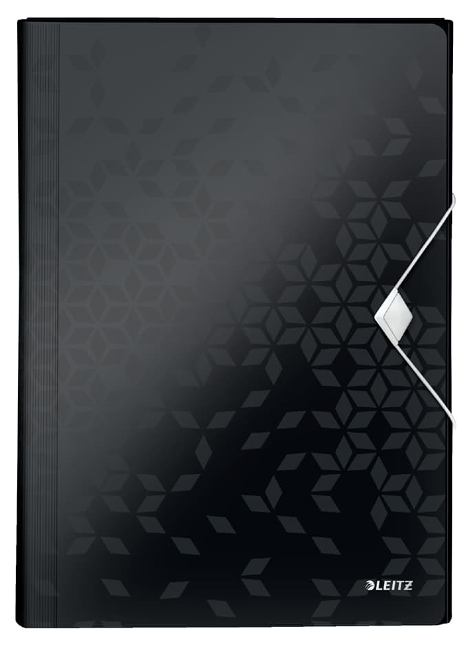 Leitz Fächermappe Wow, A4, Pp, 6 Fächer, Schwarz