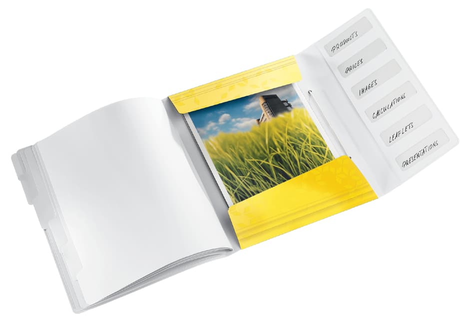 Leitz Ordnungsmappe Wow, Din A4, Pp, 12 Fächer, Schwarz-