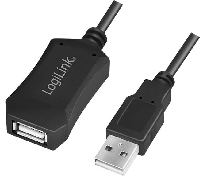 Logilink Usb 2.0 Aktives Verlängerungskabel, 5,0 M