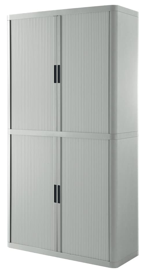 Paperflow Rollladenschrank Easyoffice, 4 Böden, Grau / Grau