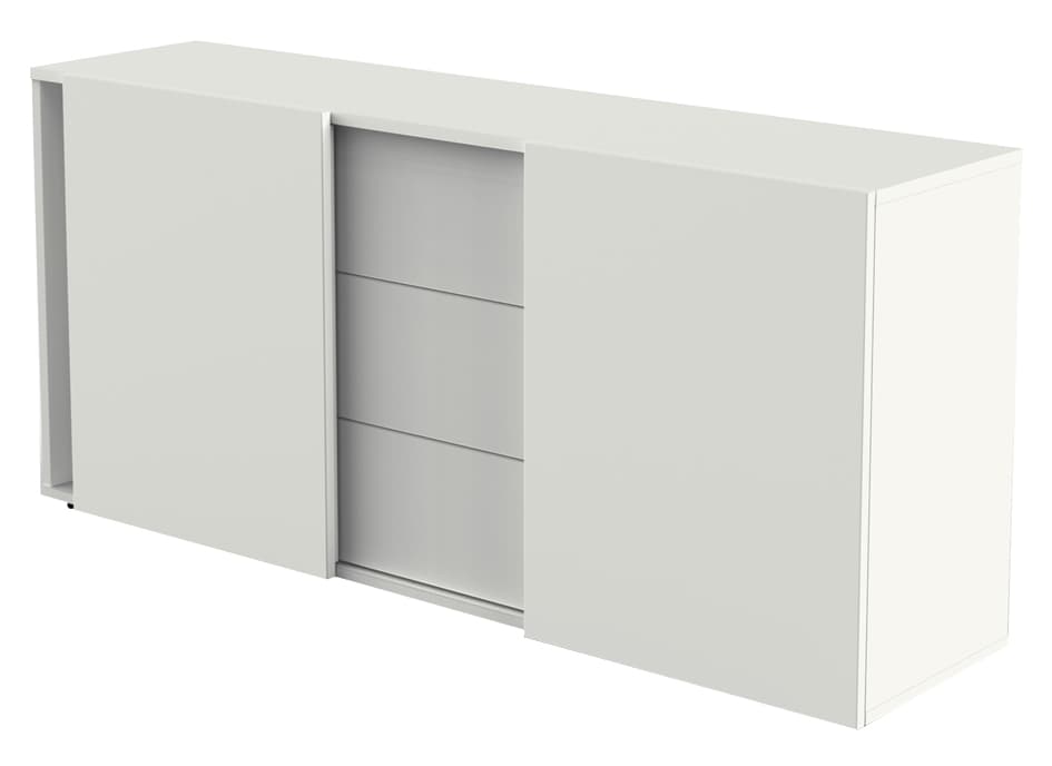 Kerkmann Sideboard, 3 Schubladen + 2 Schiebetüren, Weiß