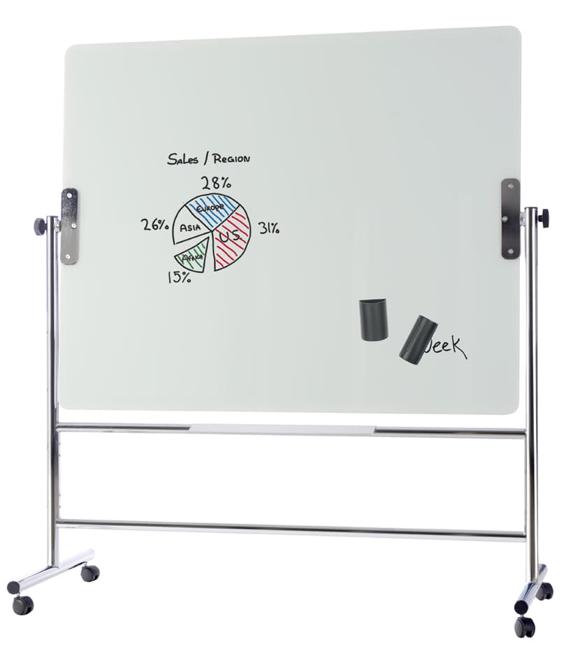 Bi-Office Glas-Magnettafel, Mobil, Drehbar, 1.200 X 900 Mm