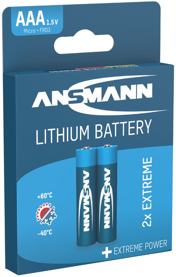 Ansmann Extreme Lithium Micro Aaa (Fr03), 1,5v, 2er-Blister
