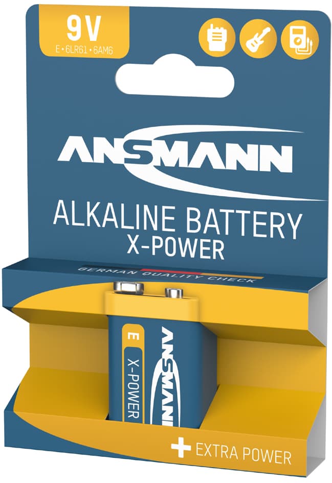 Ansmann Alkaline Batterie , X-Power, , 9v E-Block