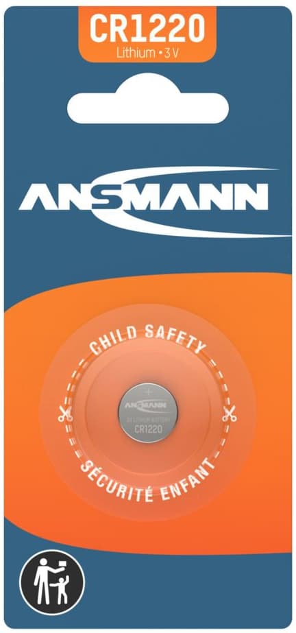 Ansmann Lithium Knopfzelle , Cr1220, , 3,0 Volt, 1er-Blister