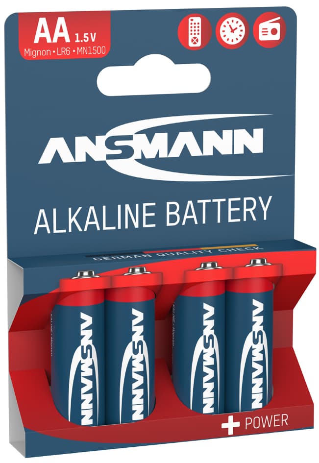 Ansmann Alkaline Batterie , Red, , Mignon Aa, 4er Blister