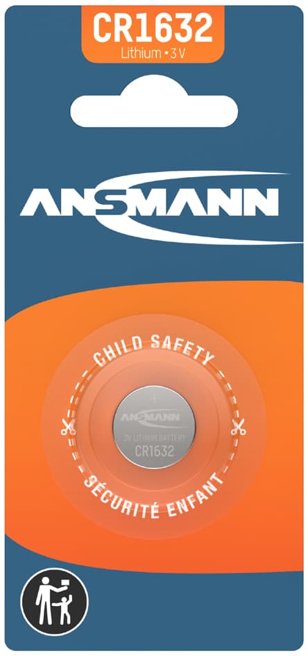 Ansmann Lithium Knopfzelle Cr1632, 3 Volt, 1er Blister