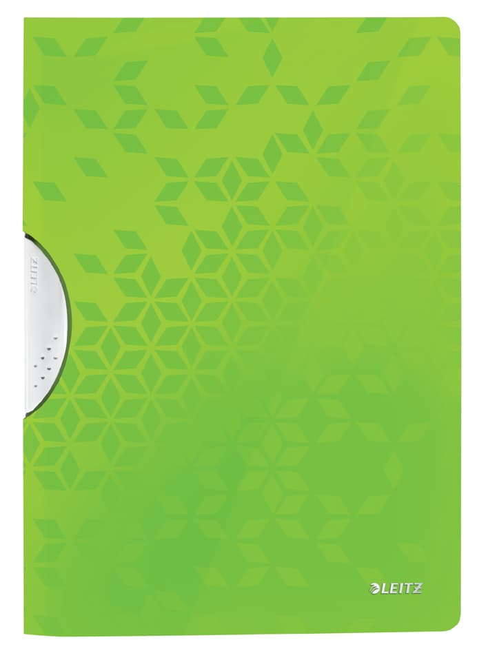 Leitz Klemmhefter Wow Colorclip, Din A4, Pp, Grün-Metallic
