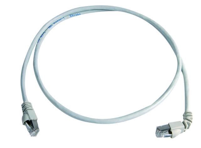 Telegärtner Patchkabel, Kat.6a (Tief), S/Ftp, 0,5 M, Grau
