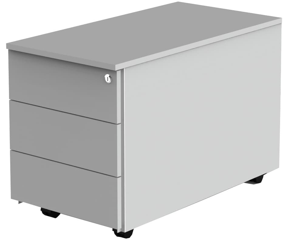 Kerkmann Rollcontainer, 3 Schübe, Lichtgrau
