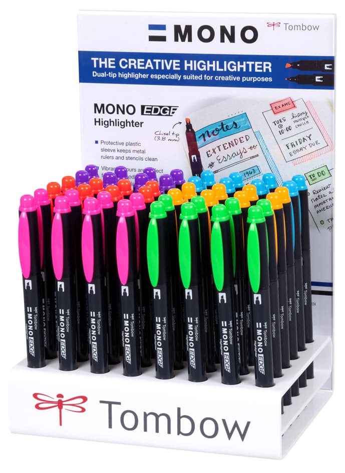 Tombow Textmarker Mono Edge, 48er Acryldisplay