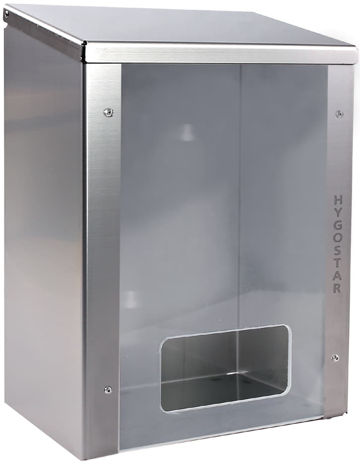 Hygostar Edelstahlspender Mit Plexiglasscheibe, Silber