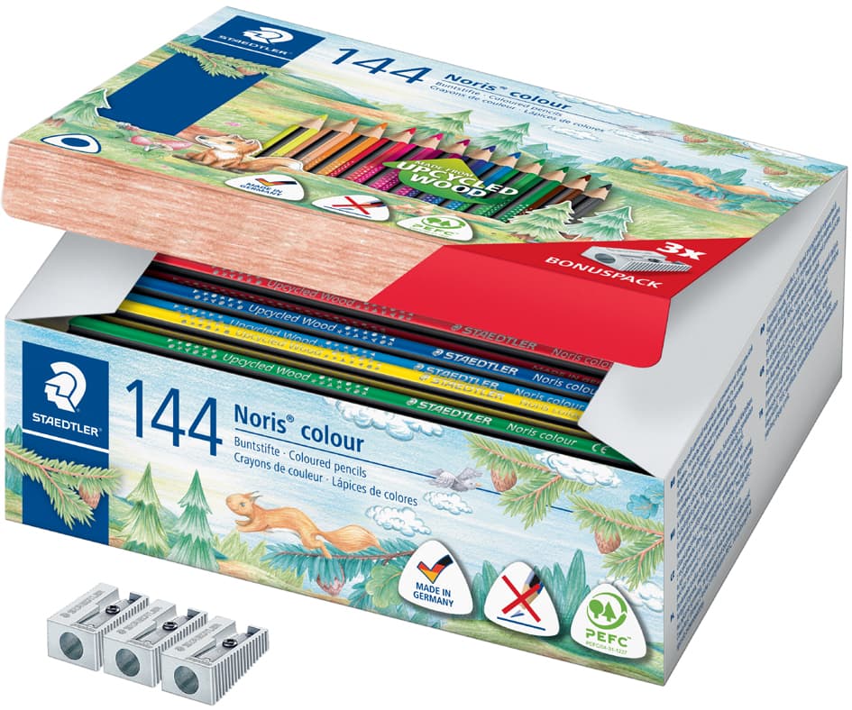 Staedtler Dreikant-Farbstift Noris Colour, 144er Karton-Box