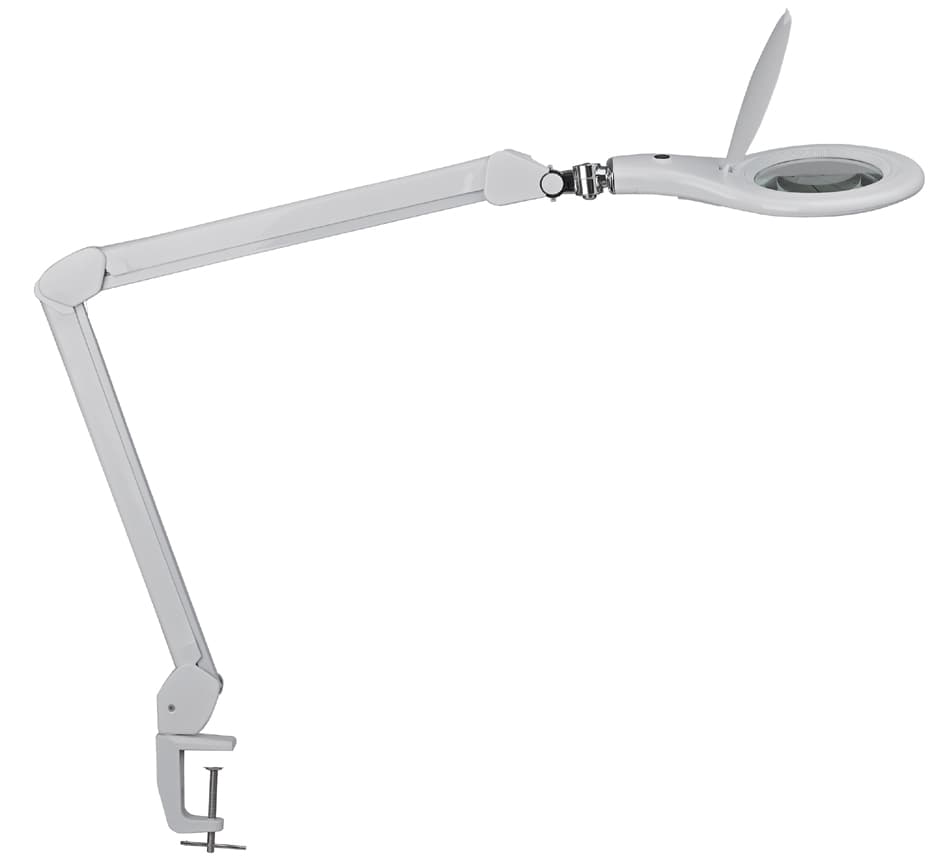 Maul Led-Lupenleuchte Maulmakro, Klemmfuß, Weiß