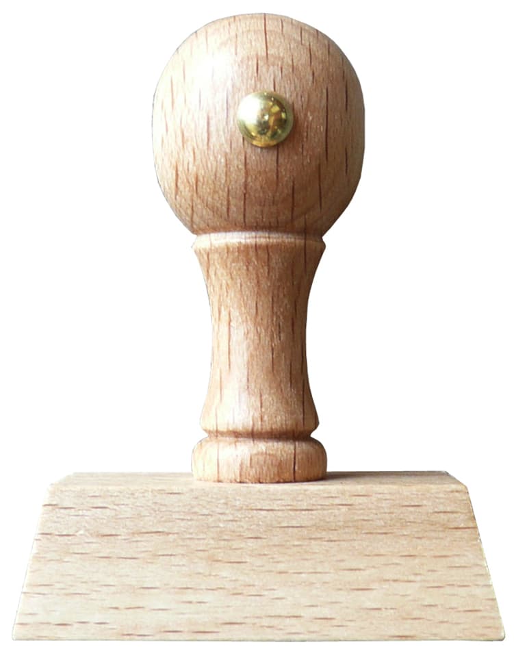 Schmorrde Holzstempel 7-Zeilig, Mit Kugelgriff