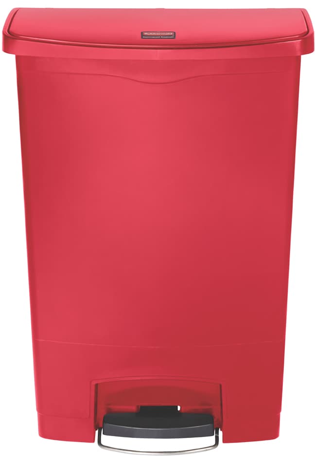 Rubbermaid Tret-Abfalleimer Slim Jim, 90 Liter, Rot