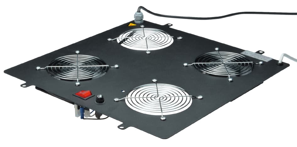 Digitus Dachlüftereinheit, 2 Lüftern, Schwarz (Ral 9005)
