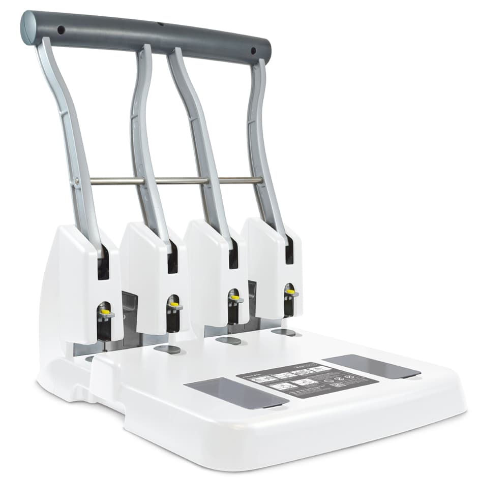 Rapesco Vierfachlocher Eco P4400, Soft Weiß