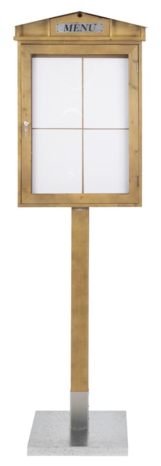 Securit Led-Schaukasten Rustic, 4 X Din A4, Mahagoni