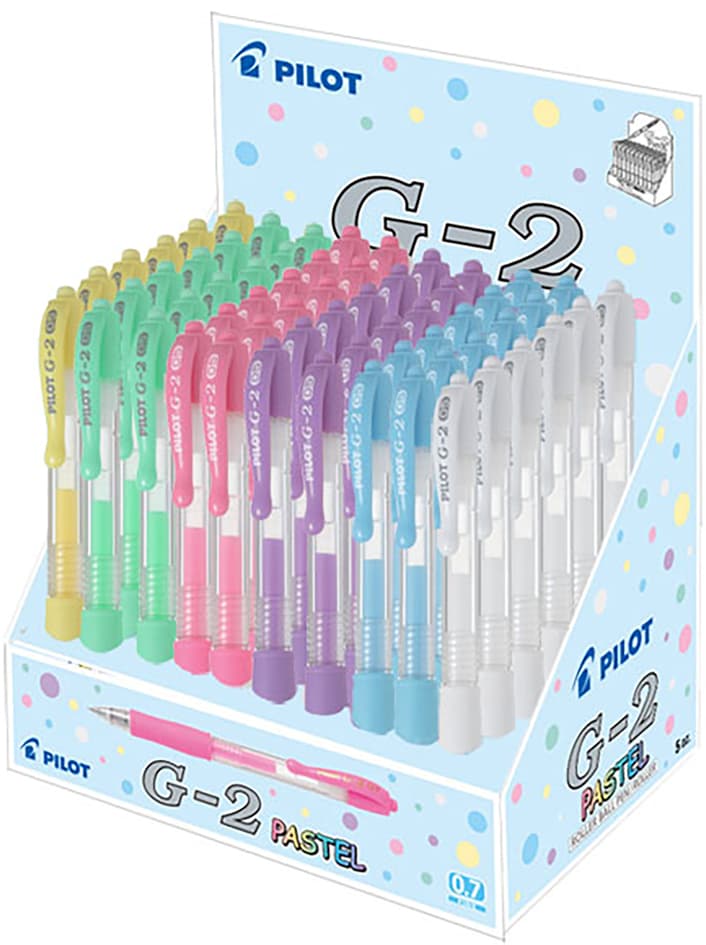 Pilot Gelschreiber G2 07 Pastell, 60er Display