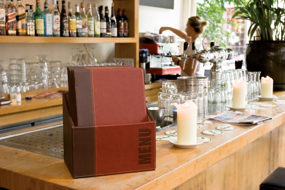 Securit Speisekarten-Mappe Trendy, A4, Weinrot, 20er Box