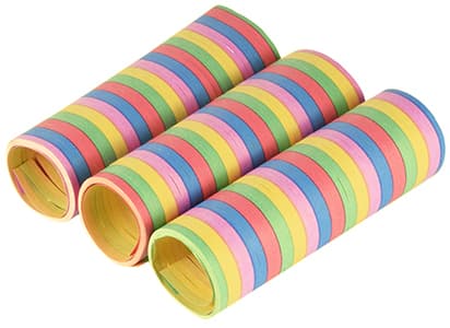 Papstar Luftschlangen , Stripes, , Aus Papier, 5 Farben
