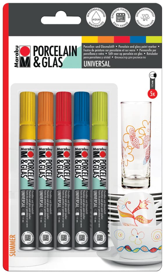 Marabu Marker , Porcelain & Glas Painter, , Summer
