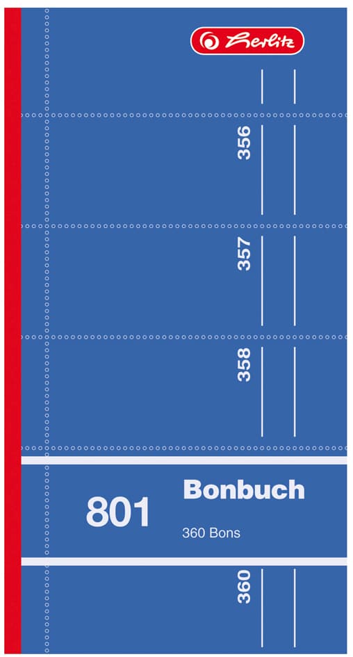 Herlitz Formularbuch , Bonbuch 803, , Din A4, Sortiert
