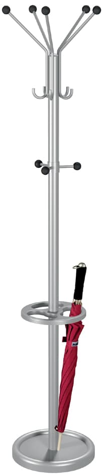Kerkmann Garderobenständer Tk 2, 14 Haken, Alusilber
