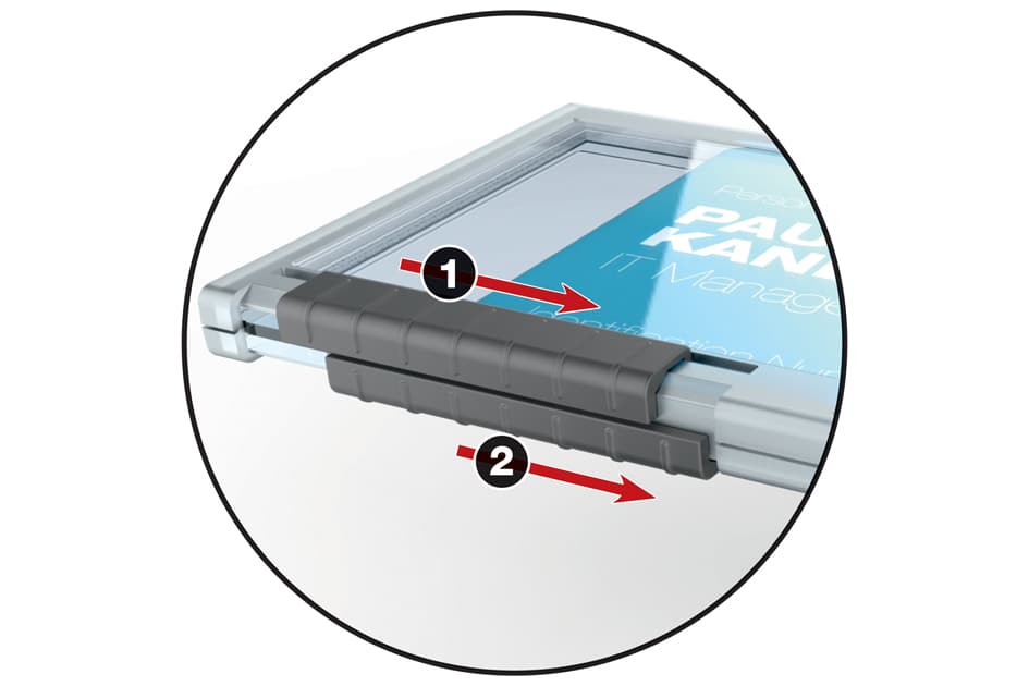 Durable Ausweishalter Pushbox Duo, Transparent