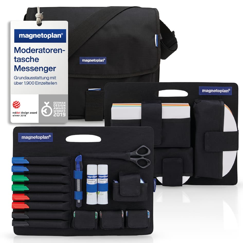 Magnetoplan Moderationstasche , Messenger, , Bestückt