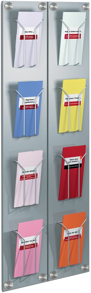 Kerkmann Wand-Prospekthalter Artline, Din Lang Hoch,4 Fächer