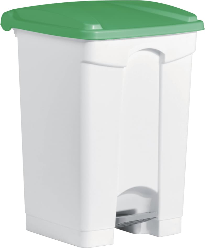 Helit Tret-Abfalleimer , The Step, , 45 Liter, Weiß/Grün