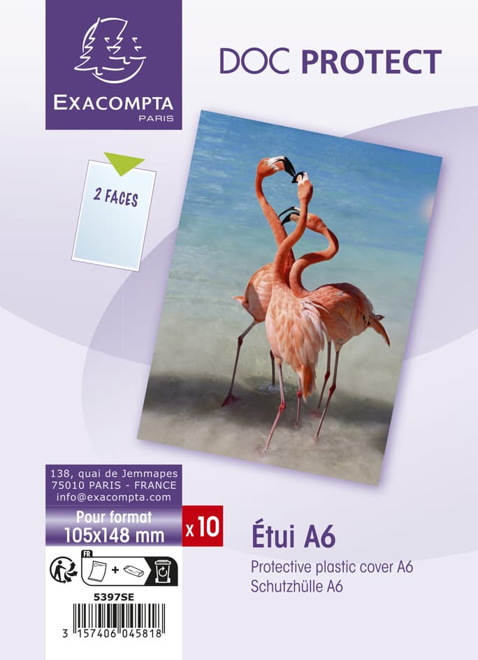 Exacompta Schutzhülle Doc Protect, Din A6, Pvc